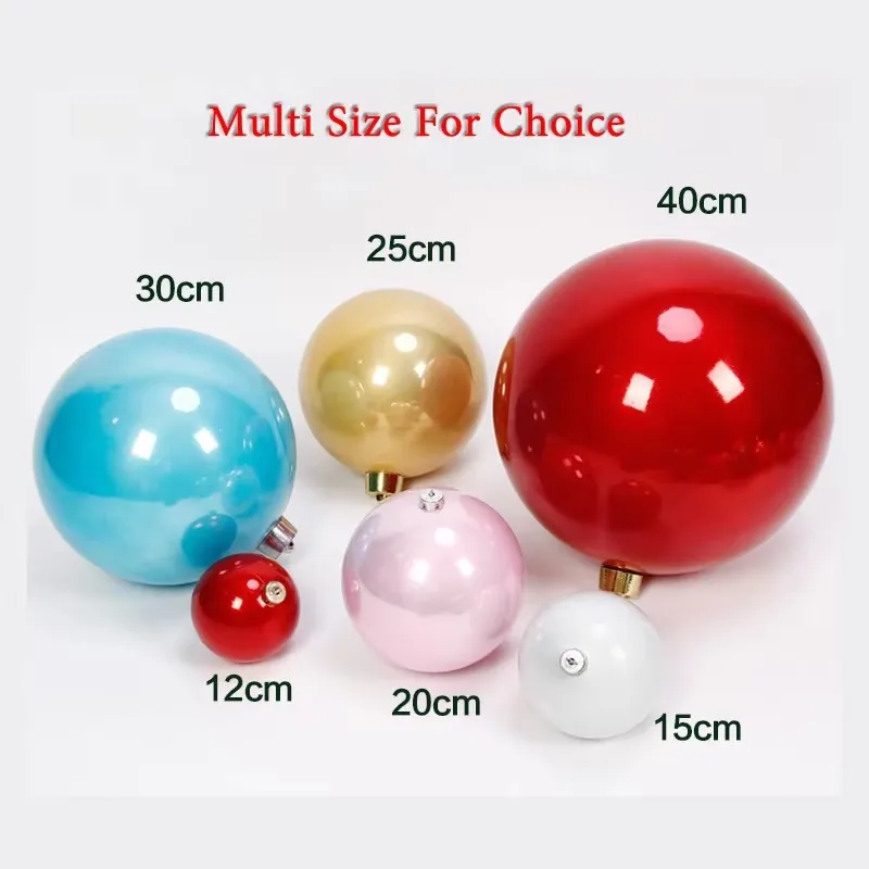 1pcs 120mm-250mm Pearlescent Shiny Christmas Ball Tree Decoration Ornament Hang For Home Bar Party Birthday Wedding Xmas Decor