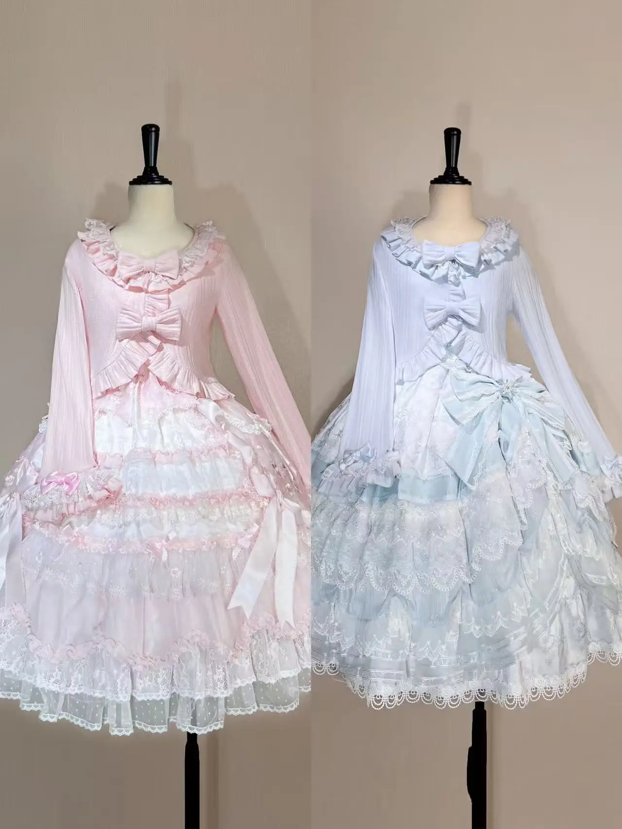 Lolita – Cardigan tricoté à manches longues pour fille, haut doux, col Peter Pan, nœud en dentelle, volants, haut rajeunissant, nouvelle collection automne et hiver