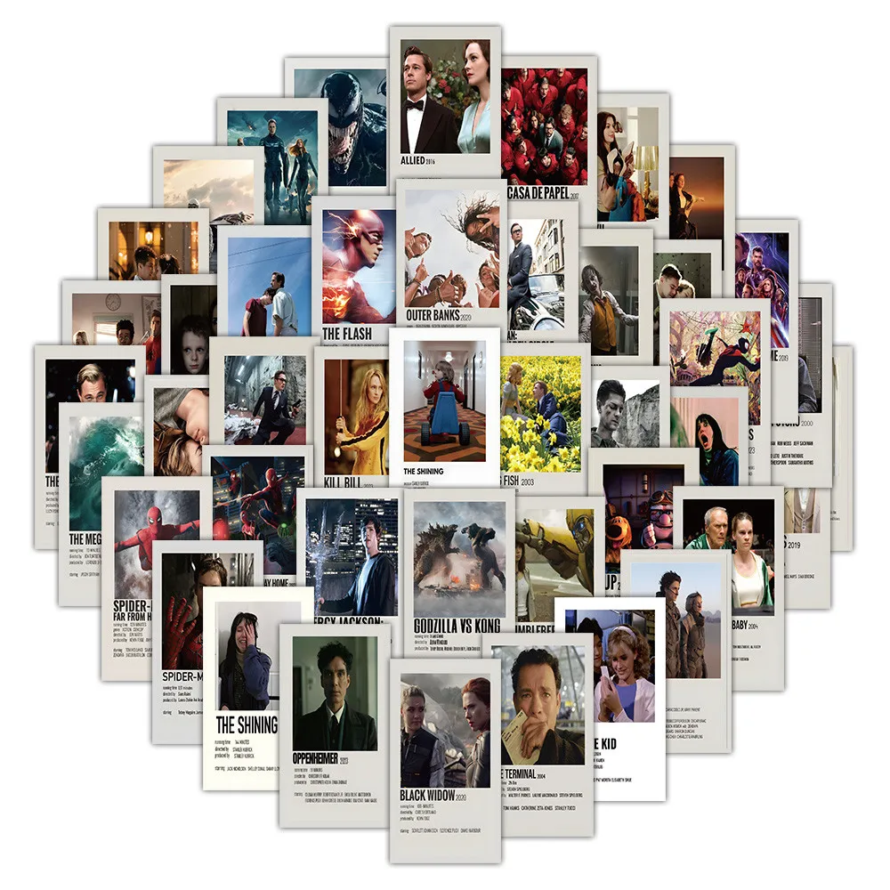 مجموعة ملصقات جرافيتي مكونة من 6 قطع من ملصقات الفيلم المميزة |   ملصقات فنية للسينما العتيقة لجلود الكمبيوتر المحمول (متجر عوالم الرسوم المتحركة)