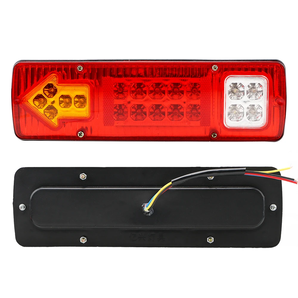 2PCS 12V Trailer Rear Lights 19 LED For Lorries Boat Truck Assembly Car Reversing Stop Tail Turn Signal Lamp Accessories