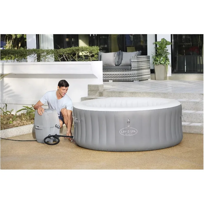 

60037 Lay Z Spa ST.LUCIA AirJet SaluSpa Inflatable Indoor Round Inflatable Spa Bathtub 1.70m X 66cm