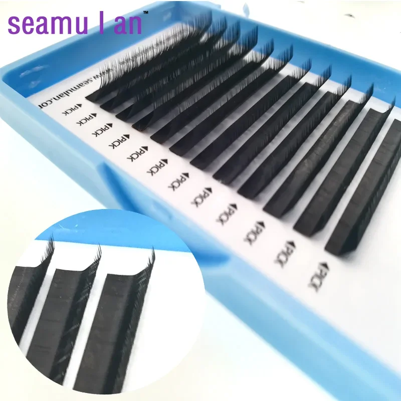 

New LU Curl Eyelashes 12 Rows/Case Premium Natural Synthetic Mink Individual Eyelash Extension Makeup Maquiagem Cilios