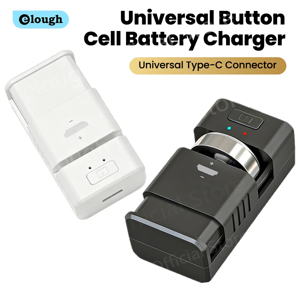 Universal Type C Charging Button Battery Charger With LED Portable Coin Lithium Battery Charger For LIR2016/2025/2032/2450/2430