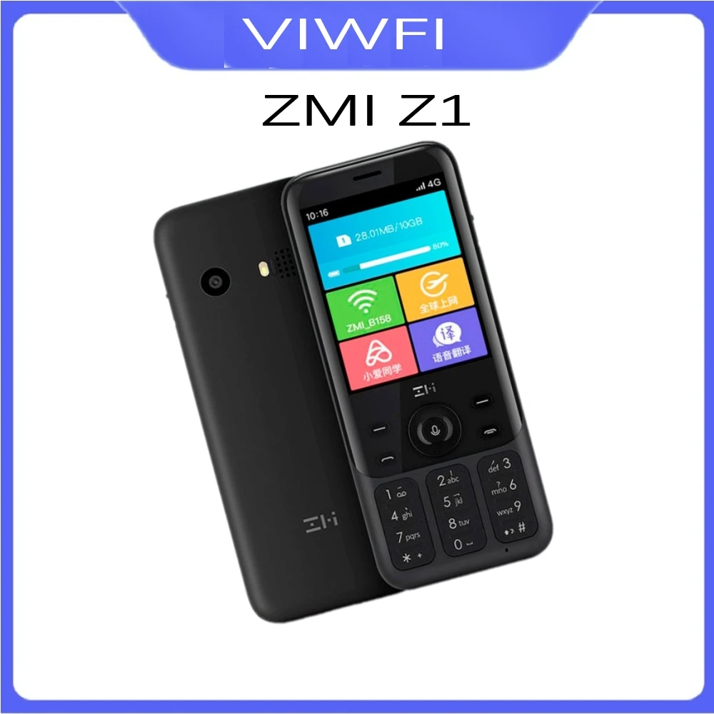 ZMI Z1 4G Rede Smartphone, Wi-Fi, Multi-usuário, Hotspot Sharing, 5000mAh Power Bank, Feature Phone, Mini Cartão, Xiaomi Z1, Original