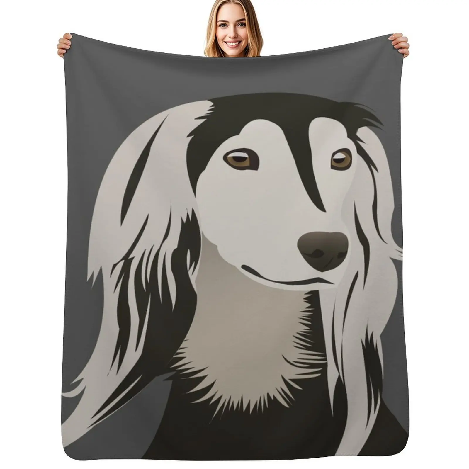 Manta para perros Saluki, manta suave y cálida multiusos para viajes en casa
