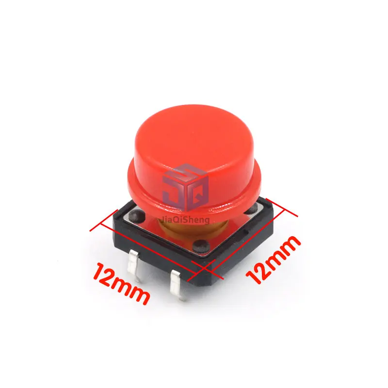 25PCS Tactile Push Button Switch Momentary 12*12*7.3MM Micro switch button + 25PCS Tact Cap(5 colors) for Arduino Switch