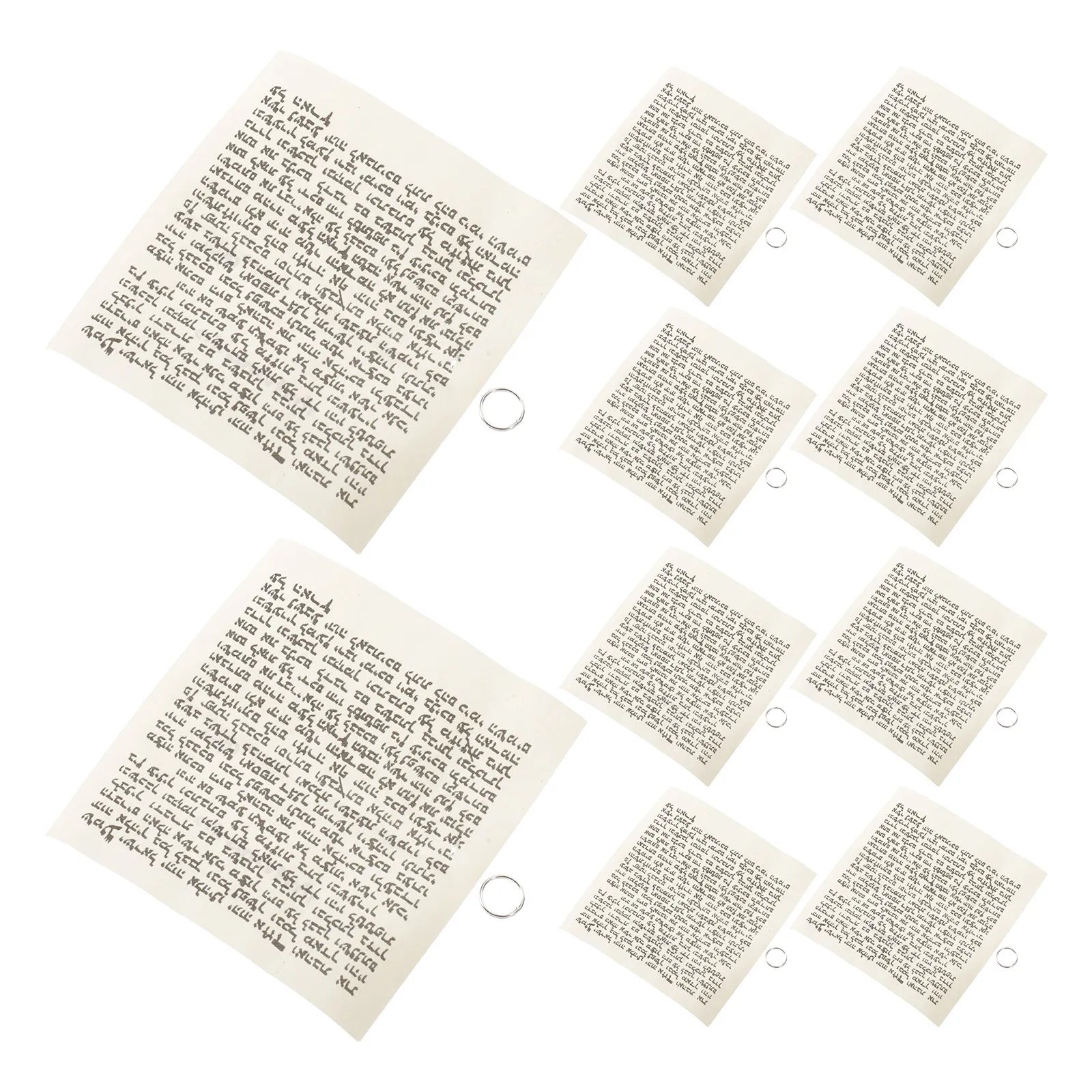 15Pcs Mezuzah Scroll Hebrew Paper Parchment for Jewish Home Blessings Decorative Door Scrolls Set Jewish Holidays Decor