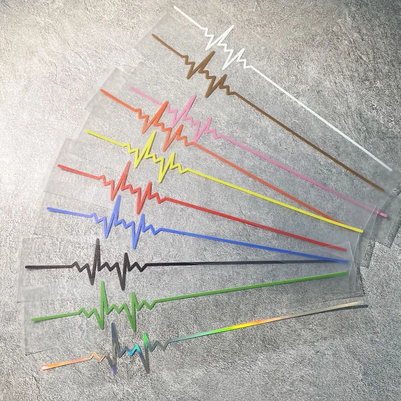 2PCS Heartbeat Trackpad สติ๊กเกอร์ติดมอเตอร์ไซค์กันน้ําสําหรับถังน้ํามันเชื้อเพลิงรถมอเตอร์ไซด์แผงด้านข้างสกู๊ตเตอร์ไฟฟ้าไวนิล Decals Decors