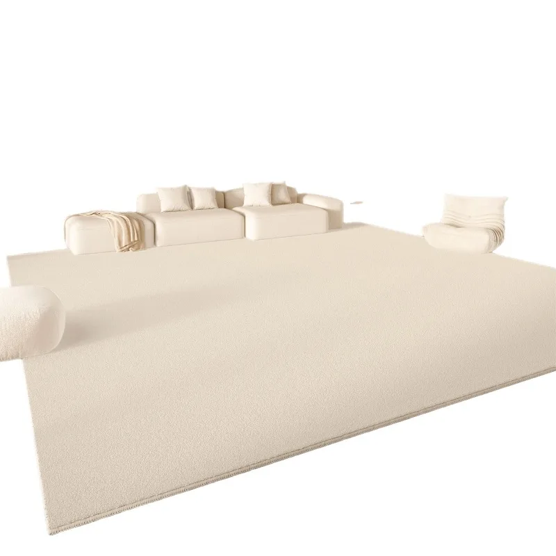 Modern high-end living room carpet, cream wind imitation cashmere floor mat, coffee table sofa, dirt-resistant and easy to take