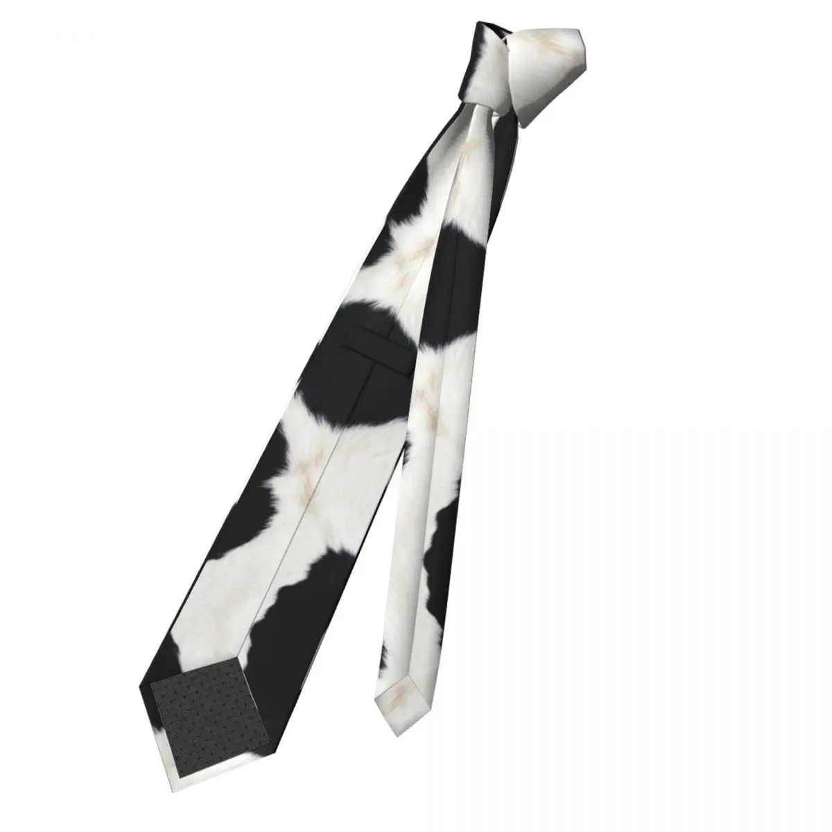 Cow Skin Print Neckties Unisex Polyester 8 cm Cows Fur Neck Ties for Mens Silk Wide Shirt Accessories Cravat Wedding Business