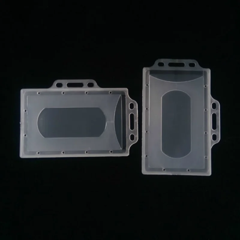 2pcs/set Clear Acrylic Hard Plastic Business Card Holder Credit Card Holders Bank ID Holders Badge Child Bus Card Cover