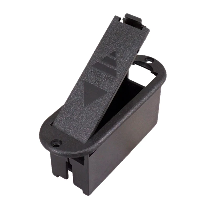 Flat Mount 9V Battery Box Holder Case Compartment Cover LJ‑DCX01 For Active Guitar Bass Pickup Replacement Instrument Accessory