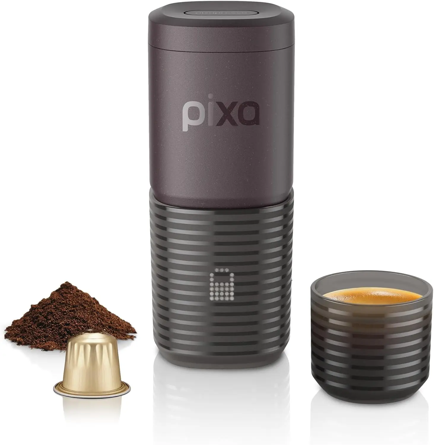 

PIXAPRESSO, Coffee Machine Electric & Portable, With 4 Coffee Types & Fast Heat-Up, 3 * 3000mAh Battery, 20 Bar Portable
