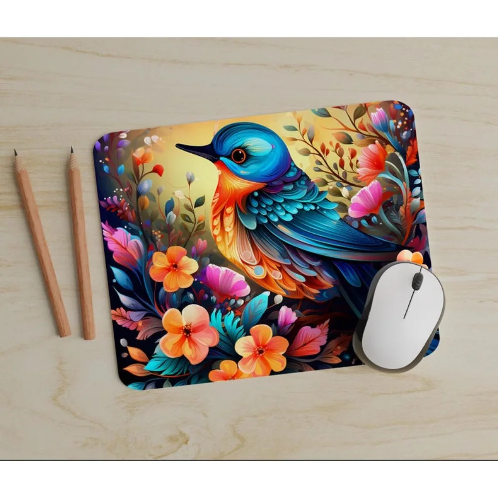 

Advanced printed bird mouse pad rubber anti-slip, washable, high quality, suitable for gamers and home use