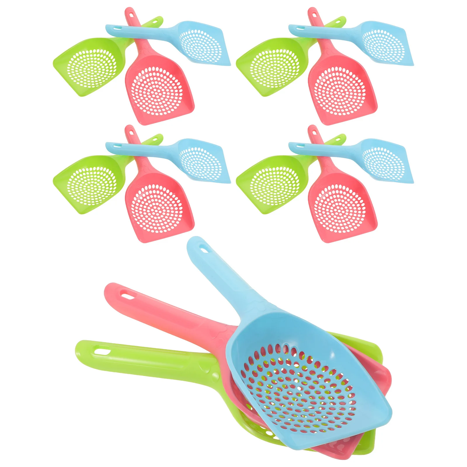 

15pcs Pet Scoop Fine Mesh Cat Poop Picker Plastic Litter Sifter For Clumping Crystal Litter Box Cleaning Kit Small Animal