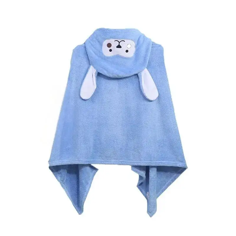 Serviette de bain absorbante à séchage rapide pour bébé, peignoir pour enfants, animal de dessin animé, doux, moelleux, sans peluches, idéal pour l'hiver, petit