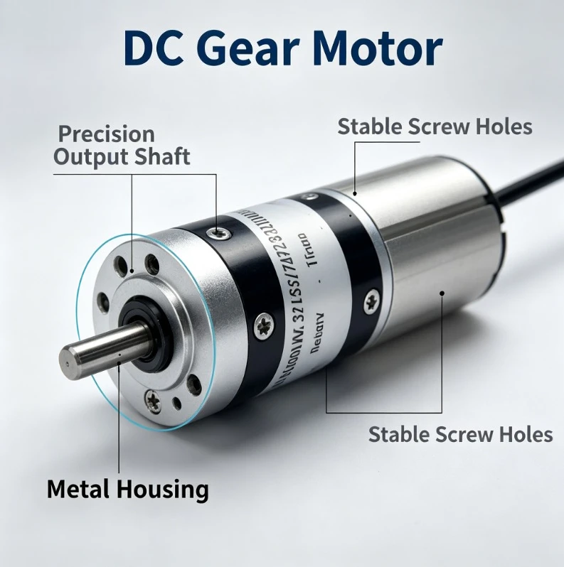 22Mm hollow cup silent DC geared motor 24V large torque forward and reverse speed regulation micro central shaft small motor