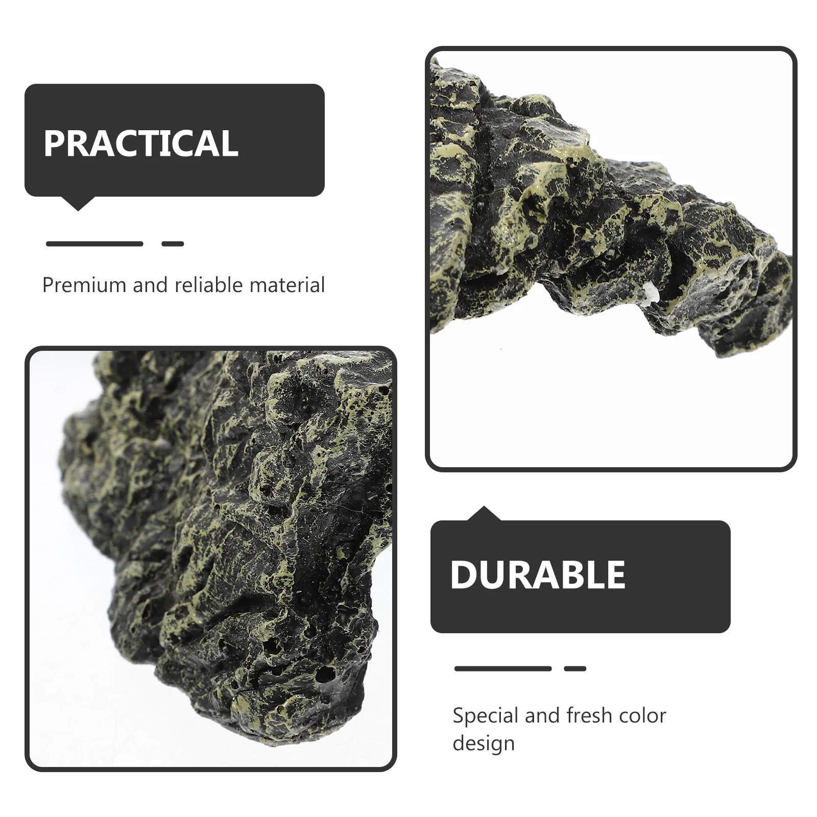 

Natural Reptile Cave for Turtles Resin Basking Platform Hideout with Vivid Design Terrarium Decor Ramps and Supplies