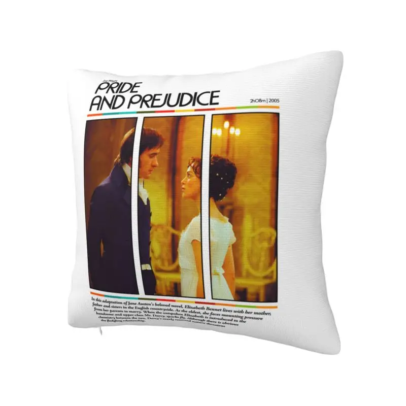 Vintage Movie Pride And Prejudice Throw Pillow Covers Decoration Mr Darcy Cushions Cover For Sofa Square Polyester Pillowcase