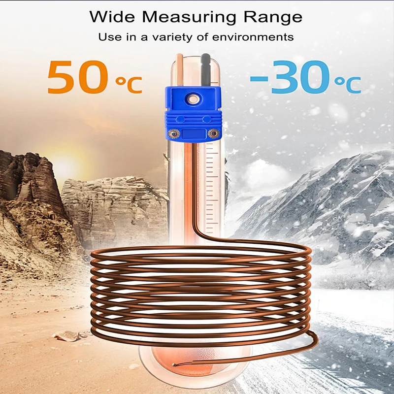 Bild 5: PTFE-isoliertes Typ-T-Thermoelement Niedertemperatursensor TT-T-24-SLE, für Niedertemperatursätze Kühllagerflüssigkeitsstickstoff