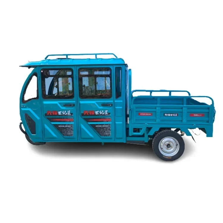 Electric Tricycle Factory Customized 4 Doors Electric For Cargo Tricycle With Enclosed Spacious Operator Cab