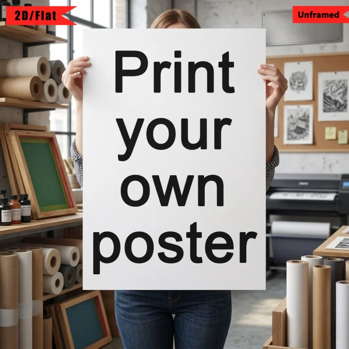 Custom canvas posters available in various sizes and creative styles—a delightful, memorable gift.