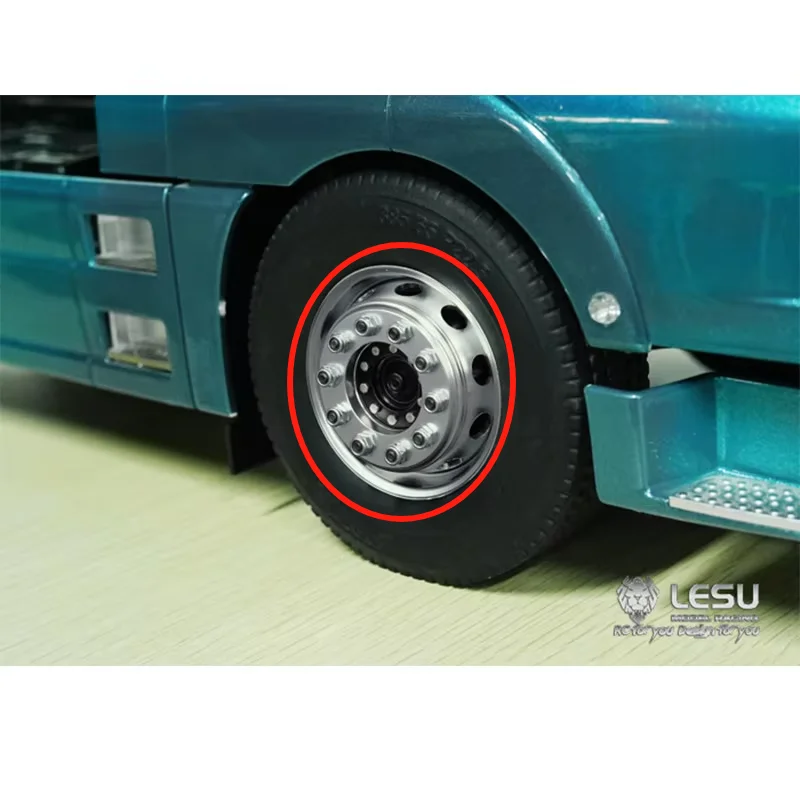 

LESU 1/14 Tamiya tractor truck aluminum alloy front wheel wide hub modified model accessories