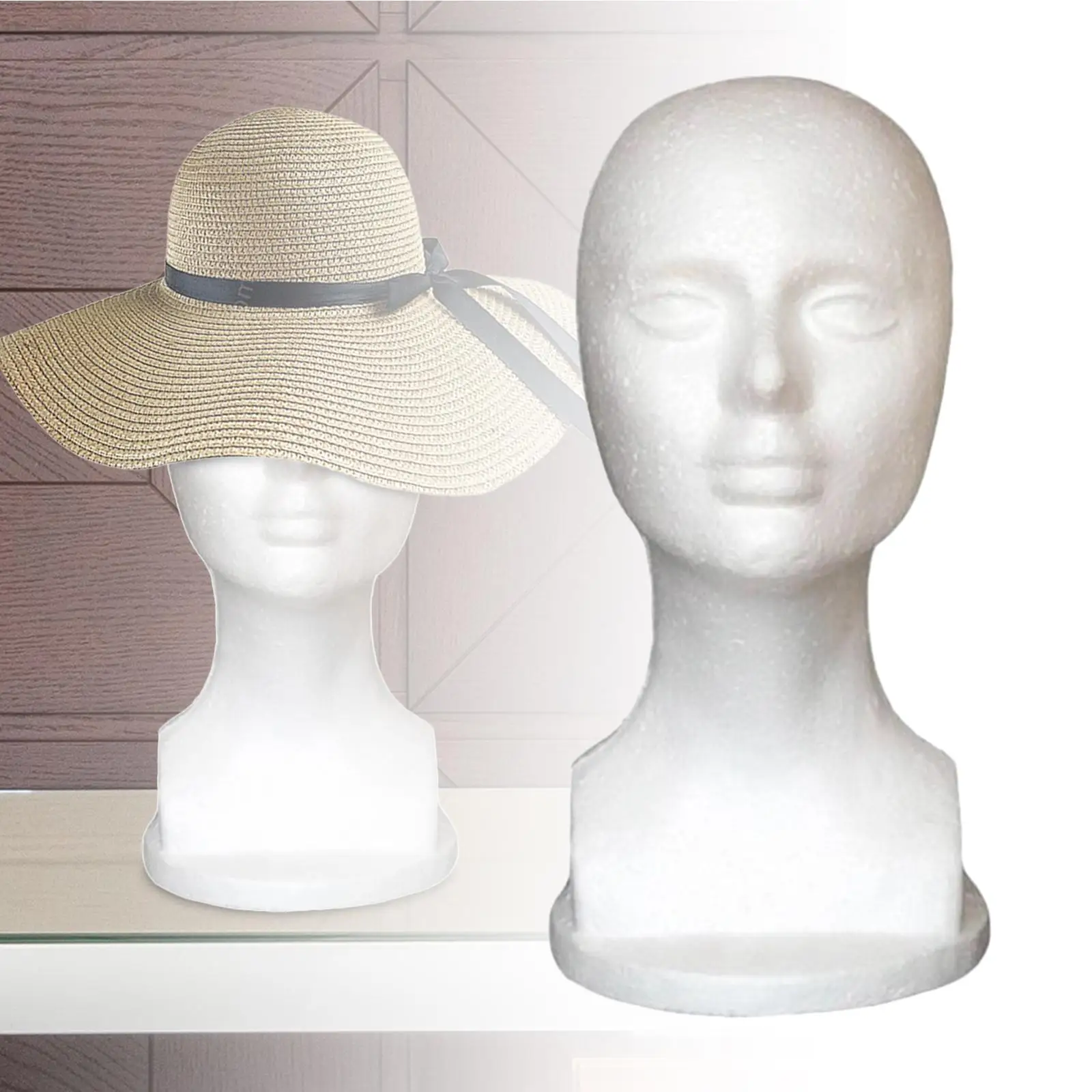 Female Foam Mannequin Head, Hat Display Head for Display Hair Hats