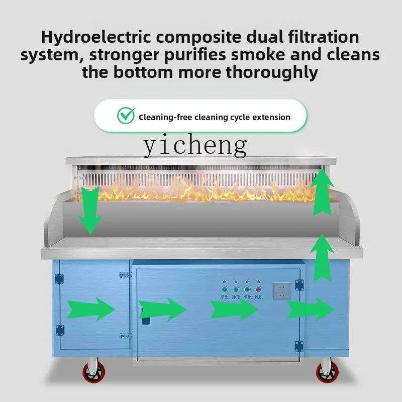 TQH bird burning car smokeless purification commercial stall purification car aluminum purifier wrapped in environmental