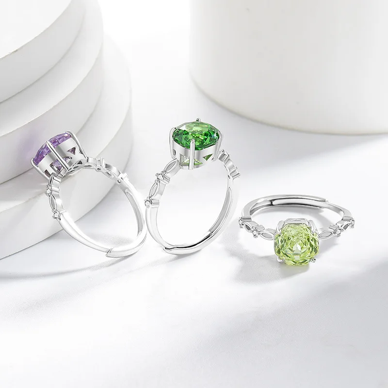 Women's 925 Sterling Silver Rose Cut Diamond Ring