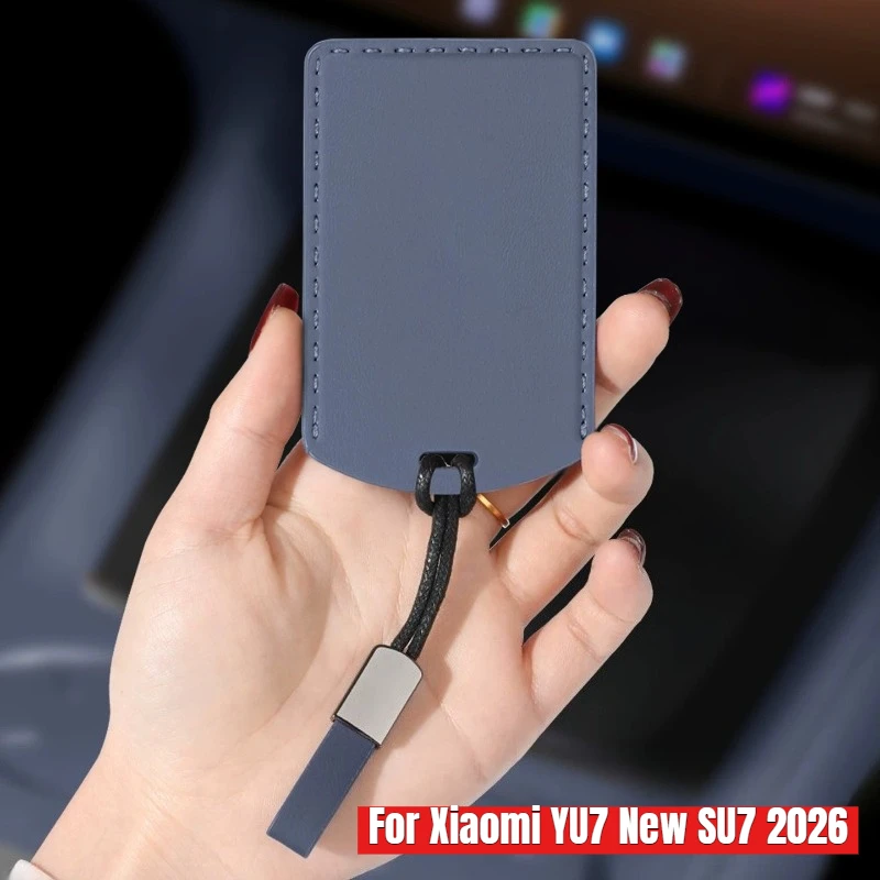For Xiaomi YU7 New SU7 2026 Nappa Leather Card Key Protector Car NFC Induction Protective Shell Buckle Card Key Shell Supplies