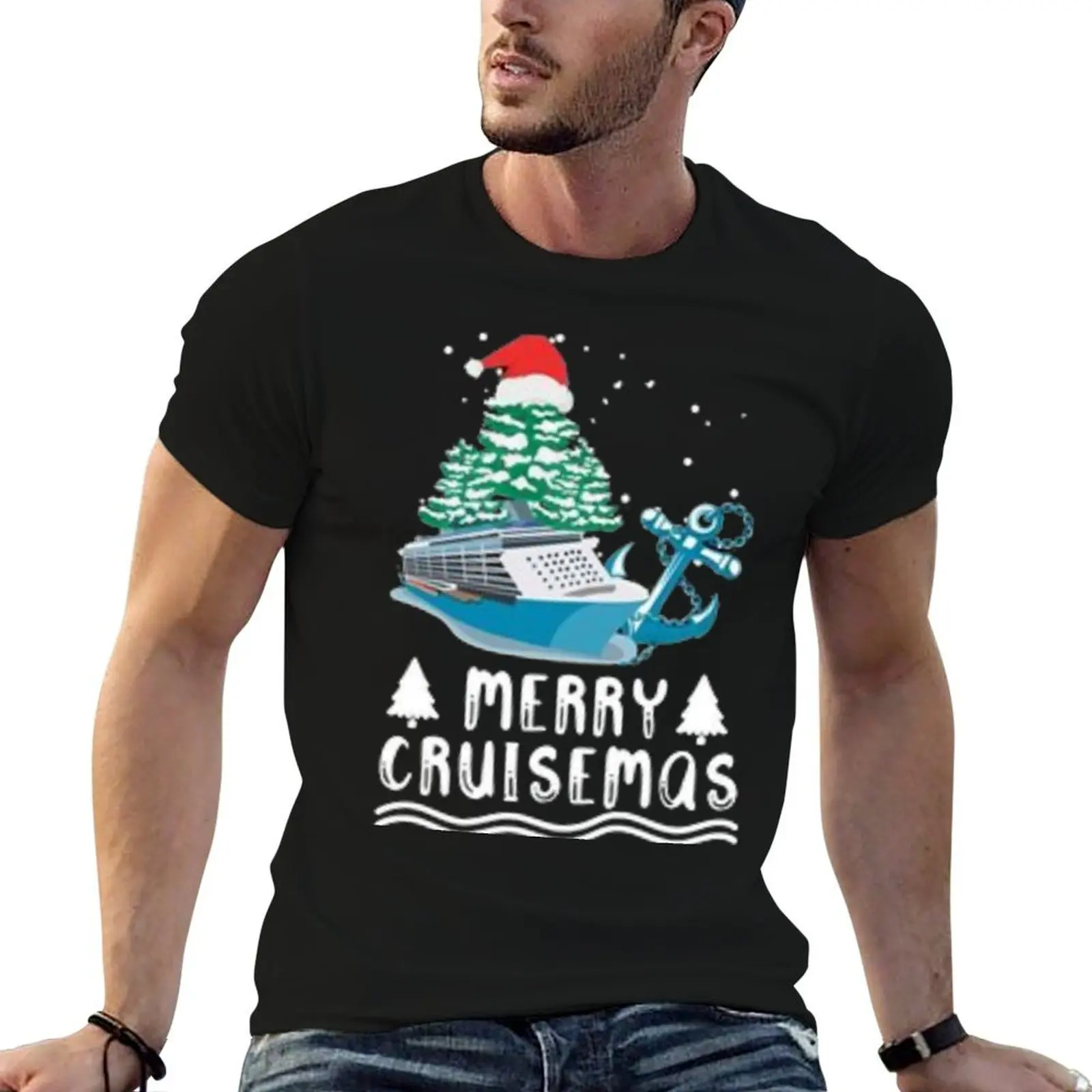 Merry Cruisemas T-Shirt anime t shirts oversize funny t shirts cotton t shirts for man pack white T-shirt