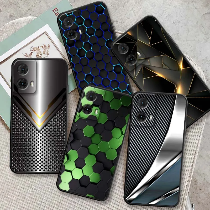 

Metal Carbon Fiber Phone Case For Motorola G85 Edge 50 G24 G35 G14 G04 40 G72 G34 G31 G Stylus G54 G13 G32 5G Black