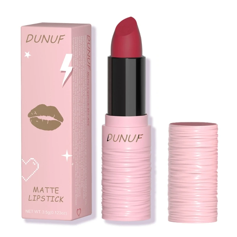 Matter Lippenstift, bunter Lipgloss, langanhaltend, für Schule, Karneval, Party, Cosplay, C1FF