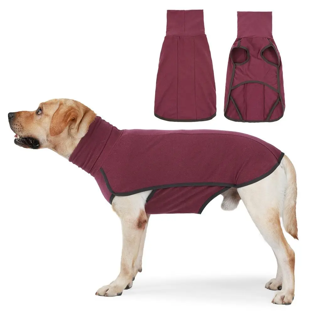 Chaqueta elástica de cuello alto para mascotas, chaleco cómodo y cálido para perros, sudadera de invierno para perros, abrigo suave para perros en clima frío para Otoño e Invierno