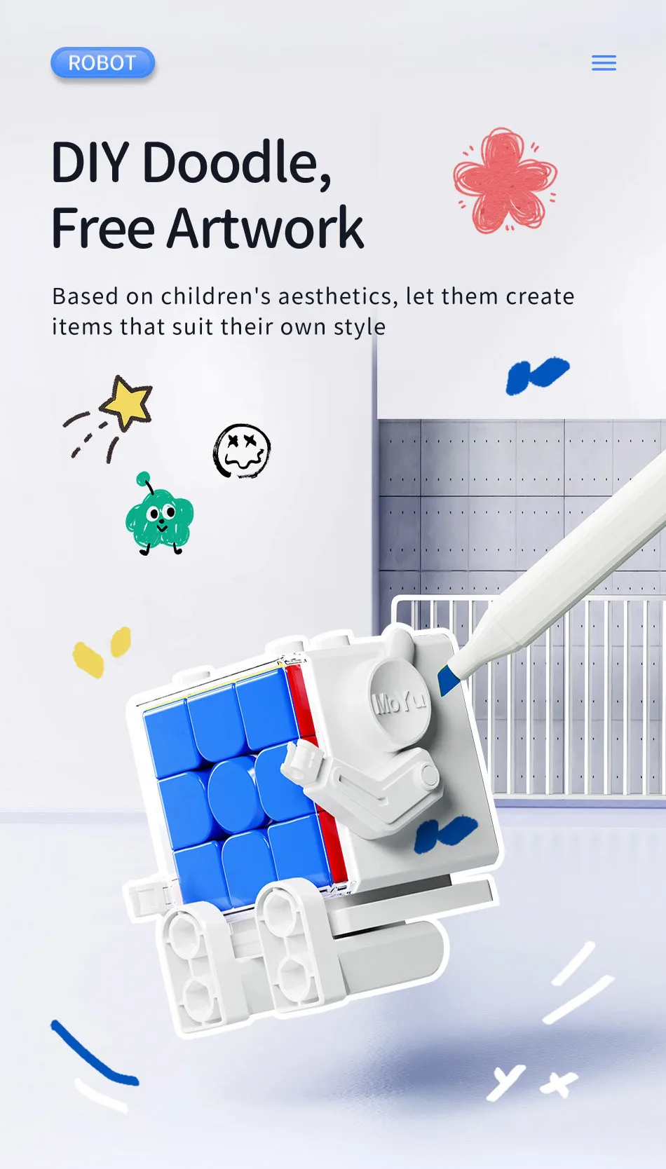 Moyu Meilong Zauberwürfel Roboter 2x2 3x3 4x4 5x5 Magnetische Und KEINE-Magnetische Version Professionelle Puzzle Spielzeug Für Kinder Cubo Magico – Detail 12