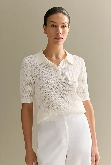 Women Solid Hollow Knitted T-shirt Short Sleeve Lady Elegant Loose Lapel Hot Tops 2026 Spring Summer Casual New Sweater Top 12 Sbcbda7dfa68e456bac23c1c4792b5d15c