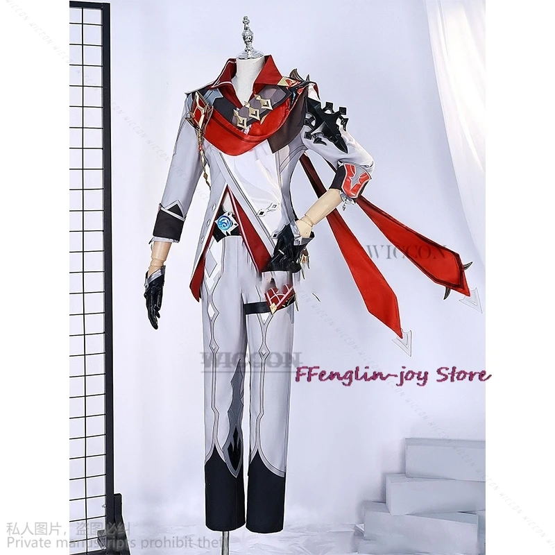 Jeu Genshin Impact Cosplay Ensemble de vêtements pour hommes, Tartaglia Ajax, Excellent Costume, Chaussures, Perruque, Halloween, Noël, Jeu de rôle