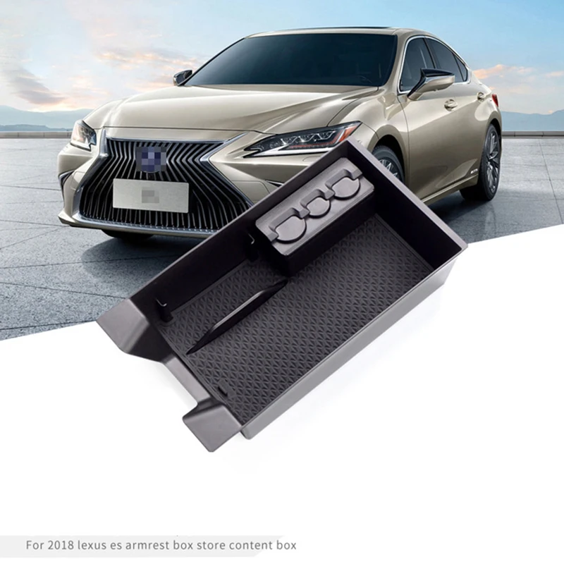 Car Center Console Armrest Storage Box For LEXUS ES ES200 ES250 ES300h ES350 2018-2019 Central Storage Tray Interior Accessories