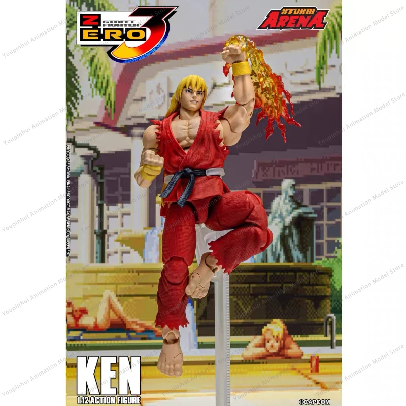 STORM ARENA 1/12 SFSA01 Street Fighter ZERO3 Young Street Fighter 3 Ken مجموعة من شخصيات الأكشن ترسل خلال 24 ساعة