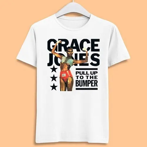 

Grace Jones Pull Up To The Bumper Vinyl Cover Adult Cool Music Fashion Top Retro T Shirt 7041