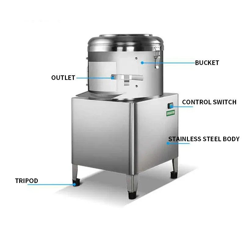 PP8 Automatic Small Peeling Machine 370W commercial canteen taro, ginger, potato and sweet potato cleaning and peeling artifact