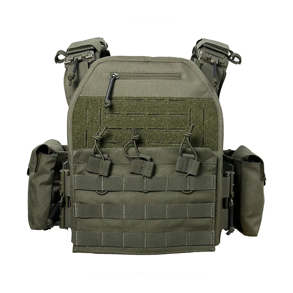 MultiCam Tactical Ranger Vest, Green Tactical Gear, Plate Carrier, Molle Tactical Vest for Outdoor Hunting, 25x30cm, 1000D Nylon