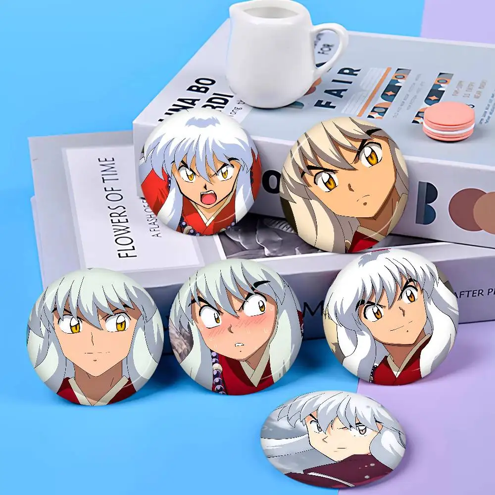 Funny Anime Inuyasha 58mm Cute Series Pins Funny Badge Interesting Cartoon Animals Brooches Backpack Clothes Gift Accessory