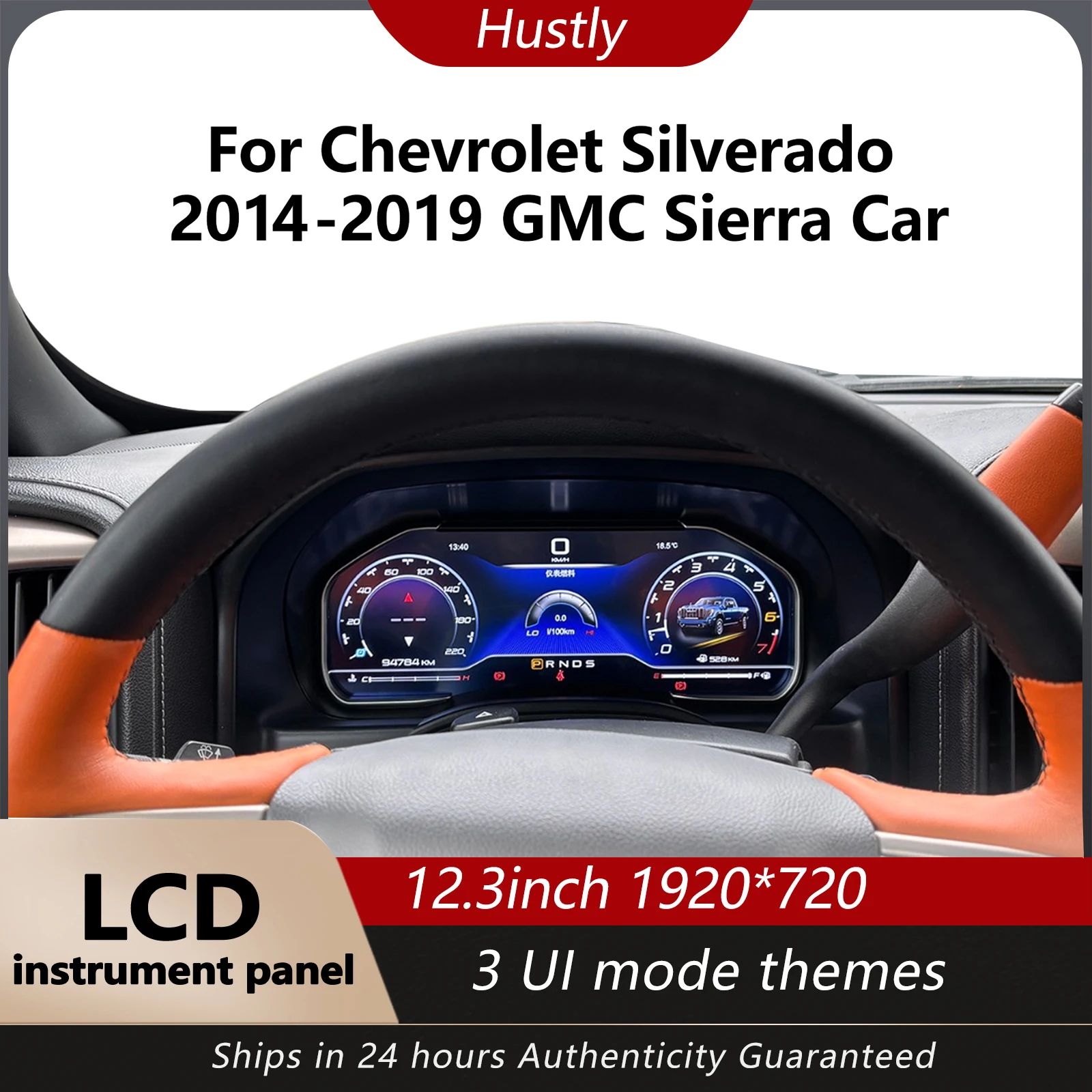 

12.3-inch digital instrument cluster For Chevrolet Silverado 2014-2019 GMC Sierra car cluster instrument panel/Wireless CarPlay