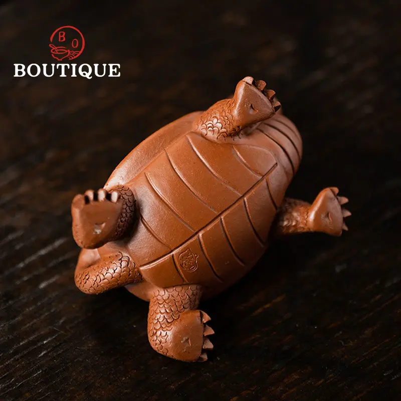 Yixing Purple Clay Tea Pet Dragon Turtle Tea Toy Handmade Sculpture Crafts Can Improve Tea Tray Tea Ceremony Accessories Gifts