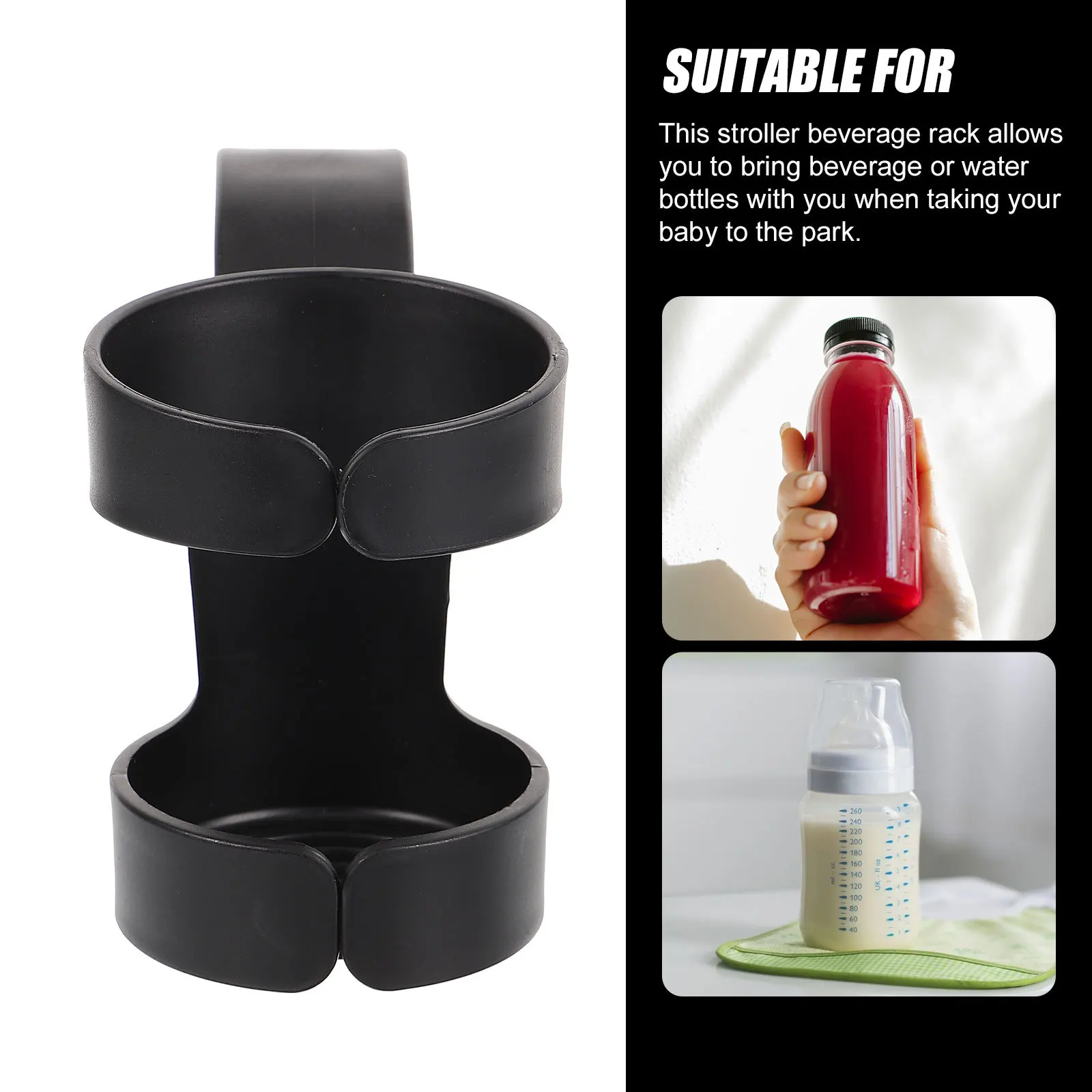 

Universal Stroller Cup Holder Multi-Angle Adjustable Drink Holder for Bike Walker Wheelchair Baby Stroller Outdoor Use