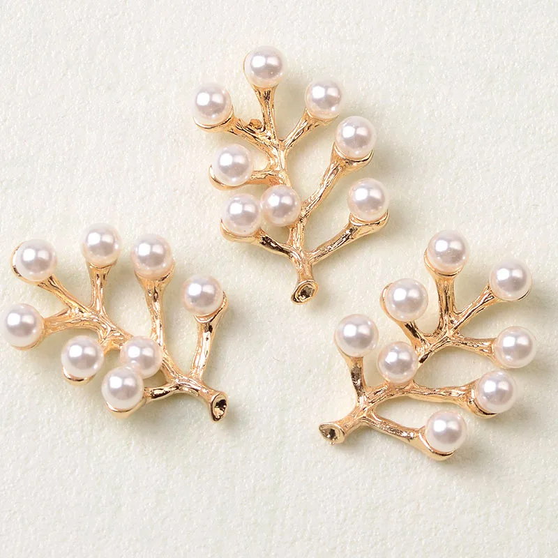 

100 pieces set antique hairpin new pearl leaf pendant, with handmade hair accessories pendant mobile phone jewelry material 6720