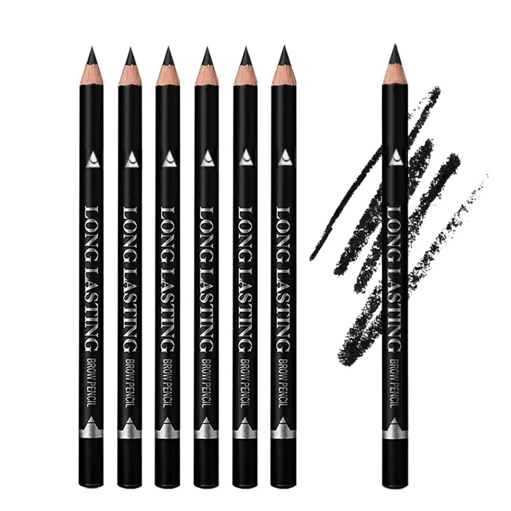2-in-1 Augenbrauen- und Eyeliner-Stift, Wasserfester, Verwischfester, Natürlich Farbintensiver Augenkonturenstift und Brauen-Definierer, Holzspitzer, Schärfbarer Make-up-Stift – Detail 10