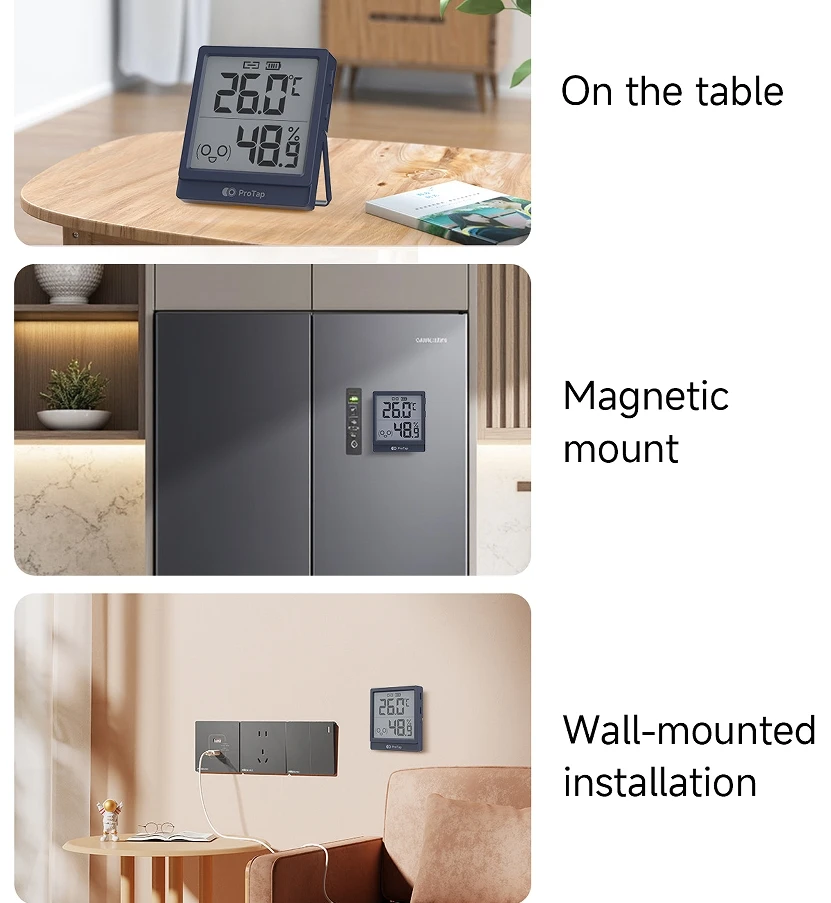 Wholesale ZigBee Temperature Sensor Smart Air Pressure Humidity Sensor Smart Home Work With Mi Home APP